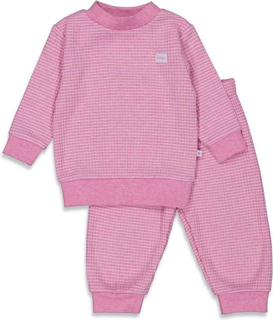 Feetje Wafel pyjama roze melange