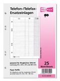 VELOFLEX 5359000 - Vervangend karton DIN A5, met 25 vellen, voor telefoonmappen