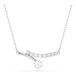 Swarovski Matrix Halsketting, Rond Slijpsel, Wit, Rodium Verguld