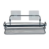 Merkloos Zelfklevende Douche Organizer - Zwarte Badkamer Plank