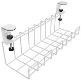 KD Essentials – Kabelgoot bureau klembaar voor orde op de werkplek | Maatm, wit metaal, kabelorganizer / kabelhouder