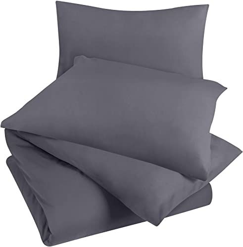Utopia Bedding Dekbedovertrek Set - 200x200cm - Grijs