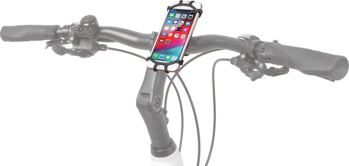 M-Wave Smartphonehouder Bike Mount Flex 13 Cm Siliconen Zwart