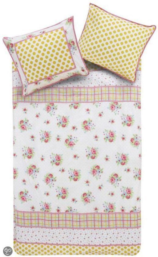 Room Seven Rose Bunch R7 Yellow Dekbedovertrek 240x200/220 - Inclusief 2 kussenslopen