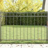 VidaXL Hecelement assen 163 x 100 cm staal grijs