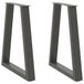 VidaXL Eettafelpoten 2 stuks V-vormig 60x(72-73,3) cm staal antraciet