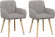vidaXL Eetstoelen - 2 stuks - Bouclé - Lichtgrijs - 59 x 56,5 x 85 cm