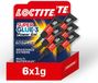 Loctite Super Glue-3 Power Gel Mini Dose, Colle forte en gel, Tube 6x 1g