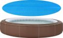en.casa Bâche de piscine bâche solaire ronde PE bleu 549 cm