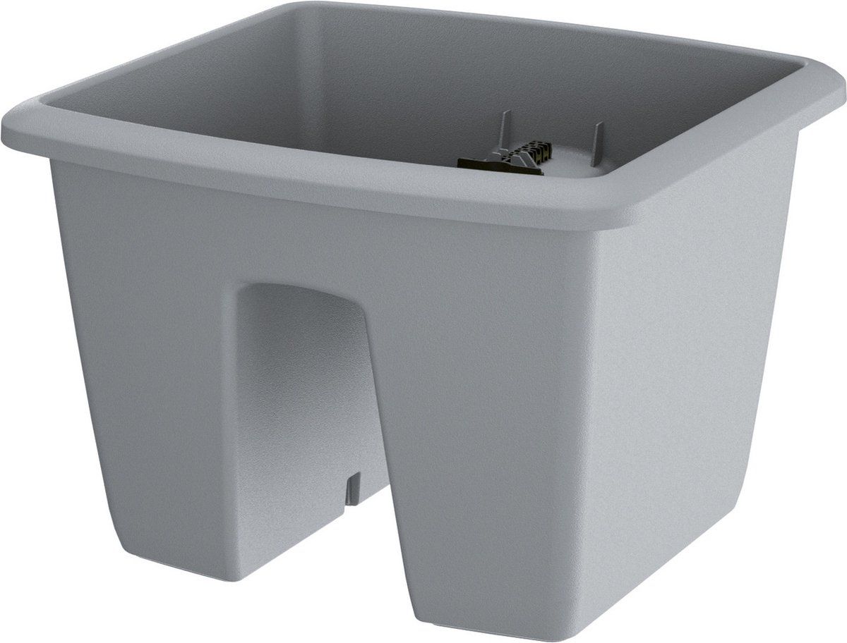Prosperplast Kunststof balkon plantenpot/bloempot lichtgrijs 29 cm