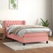 vidaXL Boxspringbed met matras, fluweel, roze, 90x200 cm
