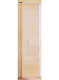 Gardinenbox Transparant effen paneel/schuifgordijn met accessoires 85589, zand, 245 x 60 cm