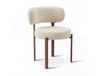 Lot de 2 chaises en velours texturé crème