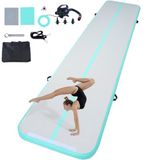Airtrack Tapis de gymnastique - Piste de tumbling gonflable - 498 x 101 x 10 cm - Vert