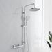 Unyqoos® Doucheset complet avec thermostat, douche de pluie et douchette en chrome