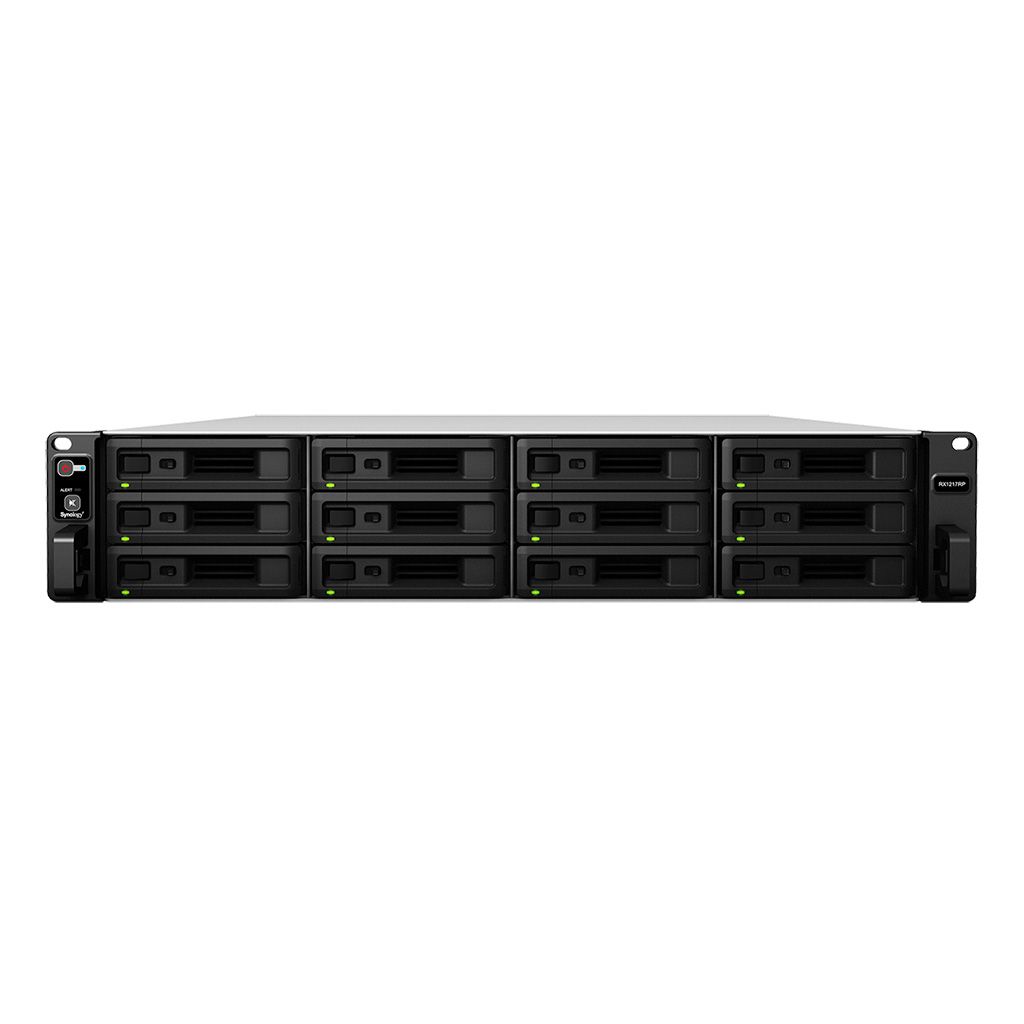 Synology RX1217 - Disk array - Rack (2U) - Black