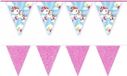 Merkloos / Sans marque Folat Bv 2x Vlaggenlijnen eenhoorn en roze glitters 10 meter