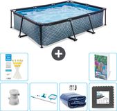 EXIT Toys EXIT Rechthoekig Stone Frame Zwembad - 300 x 200 x 65 cm