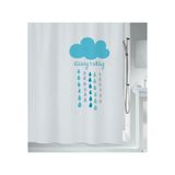 Spirella Douchegordijn Cloud - Polyester - Blauw, Wit - 180x200cm