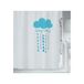 Spirella Douchegordijn Cloud - Polyester - Blauw, Wit - 180x200cm