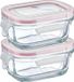 Westmark Glazen vershouddozen – set van 2, elk 120 ml, met clipdeksel