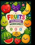 Fruits coloring worksheet: Fun & easy coloring pages ,28 fun fruits coloring pages