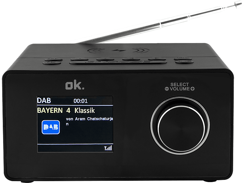 OK. Ocr 530-b Dab+ Wekkerradio Zwart