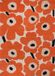 Marimekko Unikko Orange Red 132403 Tapis - 200 x 280 cm - Laine - Orange