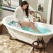 Tabouret de douche pour senior et personne à mobilité réduite, avec accoudoirs, réglable en hauteur, patins antidérapants, gris