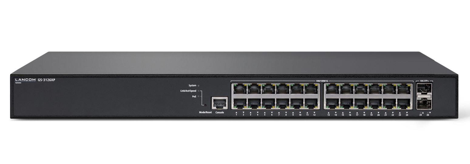 Lancom GS-3126XP - Netwerk Switch - Zwart