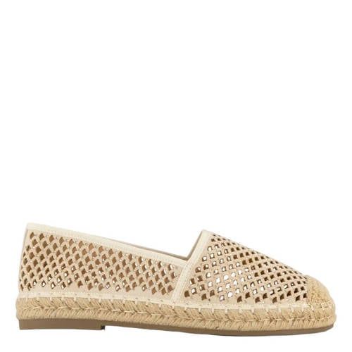 Graceland leren espadrilles beige