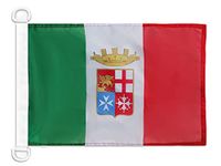 AZ FLAG Bootvlag Italië marinevlag 45x30 cm Mesh Polyester Plastic Ringen