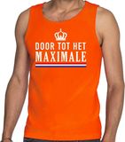 Bellatio Decorations Shoppartners Bv Oranje Door tot het maximale tanktop / mouwloos shirt - Singlet voor heren - Koningsdag kleding M