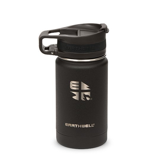 Earthwell - Vacuum Roaster - Outdoor - Roestvrije thermofles - GeÃ¯soleerde thermofles - 12 uur koud - 8 uur warm - Kamperen - Vissen - Zwart - 350 ml