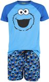 Sesame Street Cookie Monster Pyjama blauw Katoen - Mannen - XXL