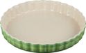 Le Creuset Heritage Plat à tarte cannelé, grès, Ø 28 cm, 1,82 kg, Bambou