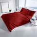 Carbotex Housse de couette Noël flocons de neige rouge - 140 x 200 cm - 70 x 90 cm - Coton