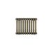 Hudson Reed Radiateur style fonte fleuri horizontal rétro - 2 rangs - Acier - 600mm x 770mm - Or satiné - 1000W - Eau Chaude