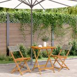 Maison Exclusive - Ensemble de bistrot 3 pièces, gris, en polyrotin et bois massif