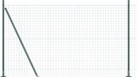 vidaXL Euro-hek met betonnen voetstuk 10 x 1,6 m PVC-coated staal mesh