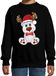 Bellatio Decorations Kersttrui - sweater - voor jongens / meisjes - Merry Christmas - zwart - Kerst ijsbeer 152/164