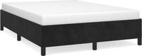 vidaXL Bedframe Zwart Fluweel 140x190 cm
