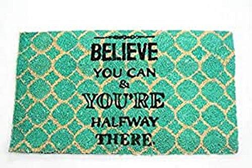 Lafinesse Decoratief Coir Ingang Deur Mat, Believe You Can, 70 cm x 40 cm