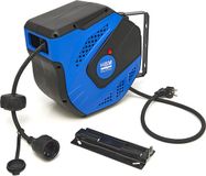 Merkloos / Sans marque 24 Meter Automatische Stroomhaspel - 3x2,5mm - Blauw - 2000W - Met Overspanningsbeveiliging