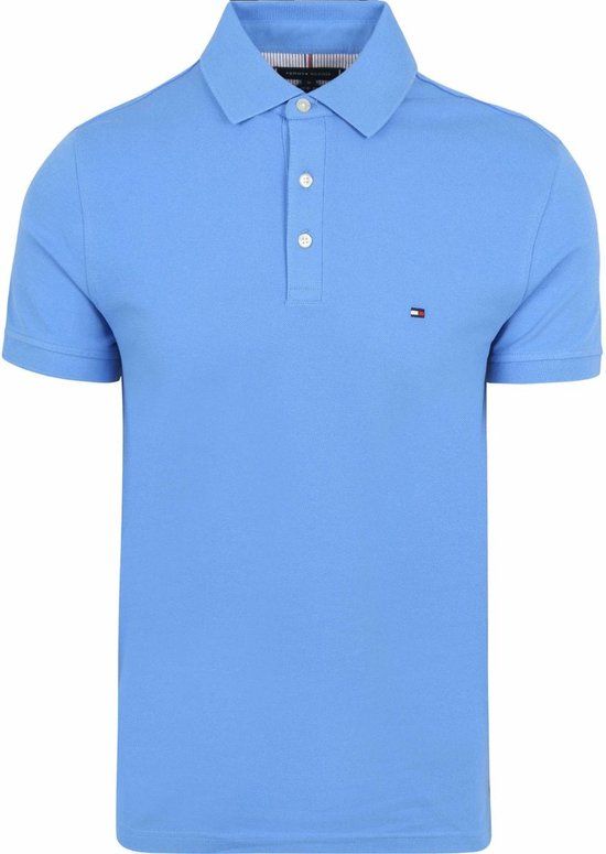 Tommy Hilfiger heren poloshirt korte mouw blauw - Maat L