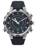 Timex Expedition Tide-Temp-Compass 45 mm herenhorloge - Blauwe siliconen band en blauwe wijzerplaat TW2V22100
