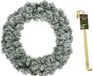 Imperial Couronne de Noël verte/blanche 60 cm avec neige artificielle et pendentif doré