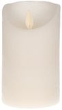 Anna's Collection Led kaars/stompkaars - 3x - wit - H12,5 x D7,5 cm - wax - bewegende vlam