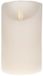 Anna's Collection Led kaars/stompkaars - 3x - wit - H12,5 x D7,5 cm - wax - bewegende vlam