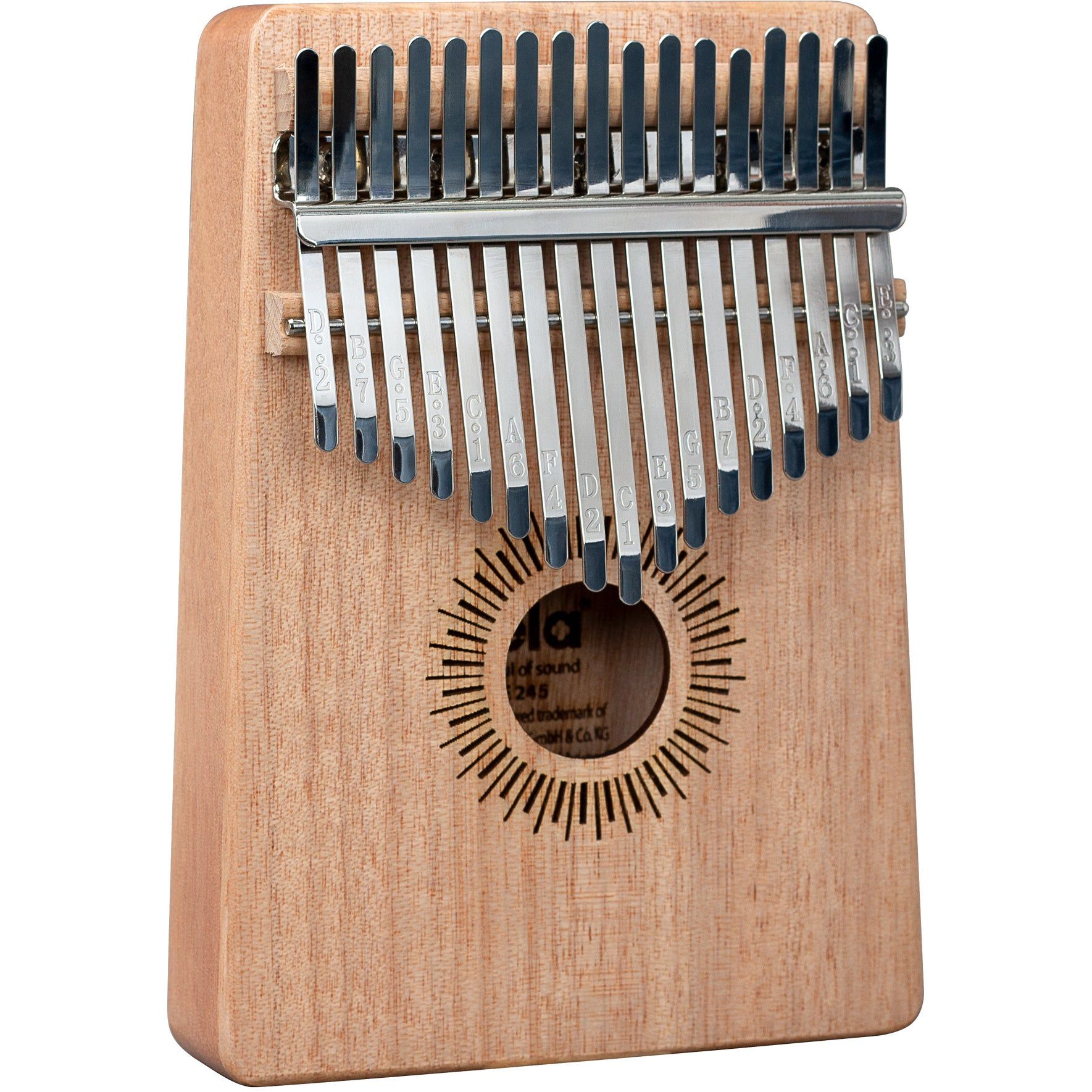 Sela SE 245 Kalimba Mahogany 17 Natural with Case